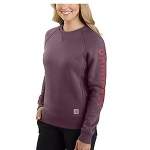 CARHARTT MIDWEIGHT CREWNECK BLOCK LOGO SLEEVE SWEATSHIRT